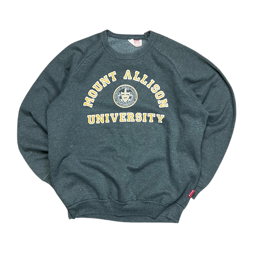 1980s Mount Allison University ￼Collegiate Crewneck - L